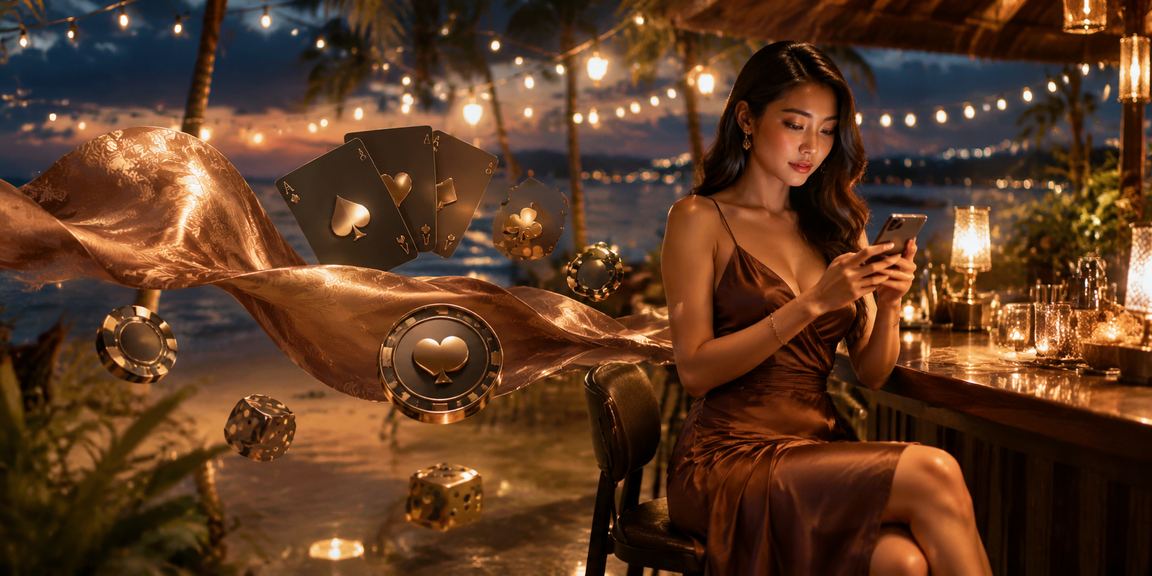 Người chơi trải nghiệm game bài tại Phú Quốc bằng thiết bị di động